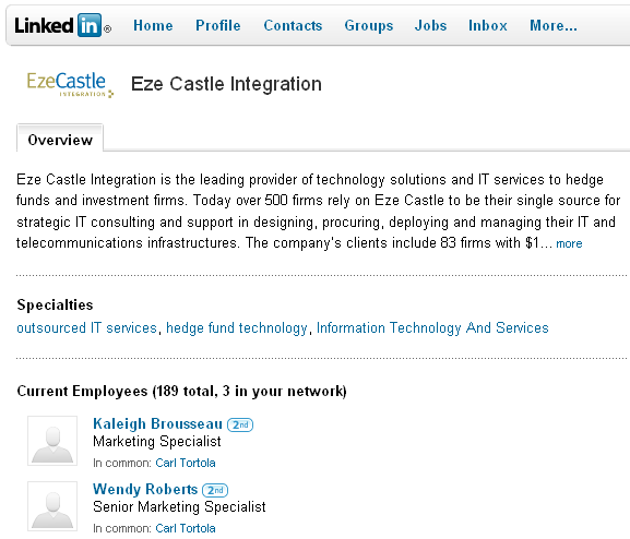 Exe Castle Integration on LinkedIn