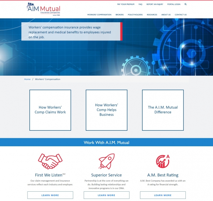 AIM Mutual Insurance Companies screen shot