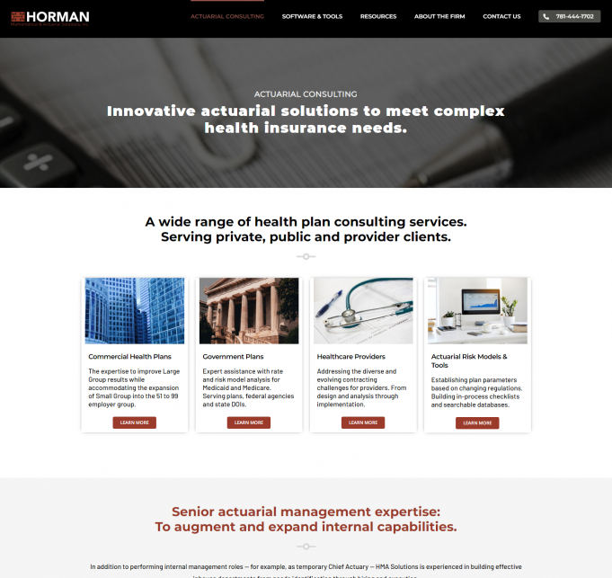 Horman Mathematical & Actuarial Solutions screen shot