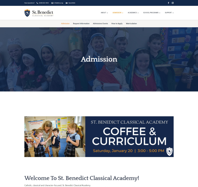 St. Benedict Classical Academy screen shot