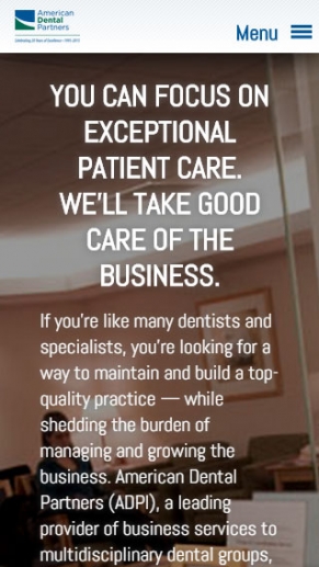American Dental Partners screen shot